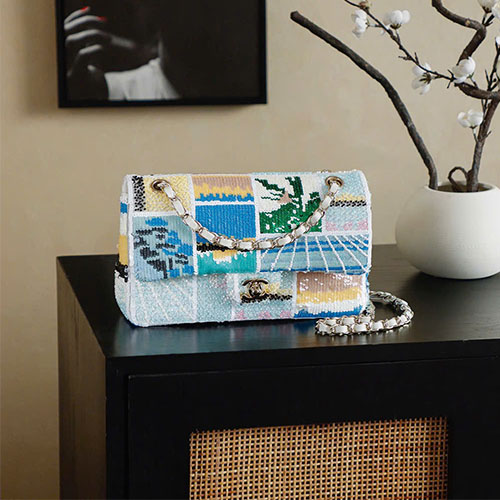 Túi xách Chanel 25C Sequin Embroidery CF Bag 1112 Siêu Cấp
