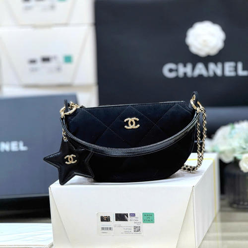 Túi xách Chanel 25N Coco Neige Like Auth – Túi lụa nhung dáng lưỡi liềm