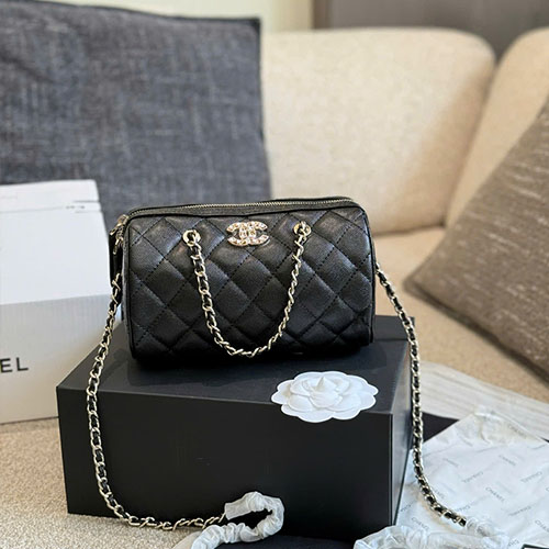 Túi Xách Chanel 25P Bowling Bag Màu Đen Fullbox