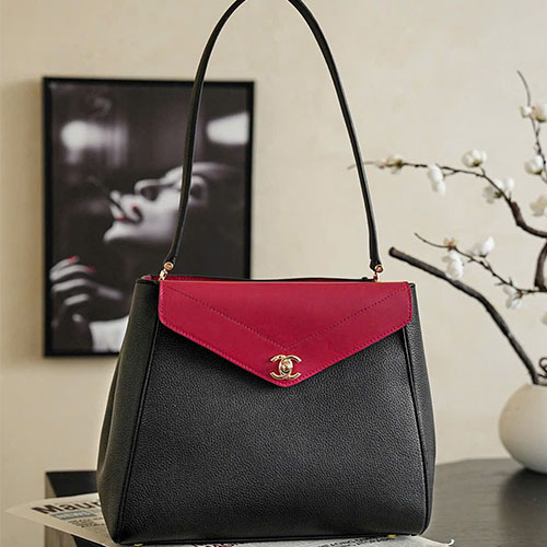Túi xách Chanel 26A Black & Burgundy Shoulder Bag – Siêu VIP