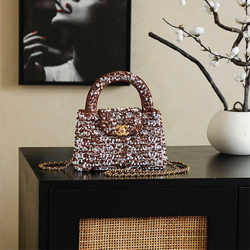 Túi xách Chanel 26C Kelly Sequin Handbag 4416 Siêu Cấp