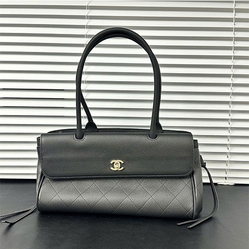 Túi xách Chanel 26SS Tote Da Togo Logo CC - màu đen