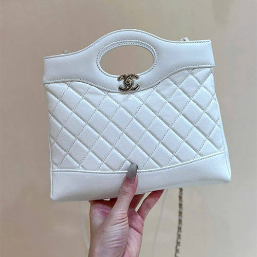 Túi xách Chanel 31 Bag Mini 24S like auth AS4133 - màu trắng