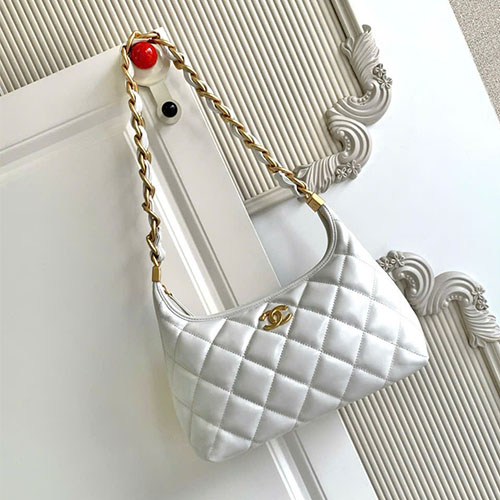 Túi Xách Chanel 4912 Da Cừu Dầu Sáp Màu Trắng Siêu Cấp Size 35cm
