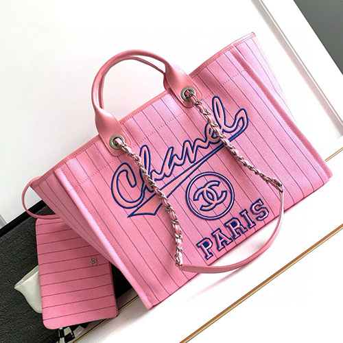 Túi Xách Chanel Bãi Biển Màu Hồng Siêu Cấp Size 50cm