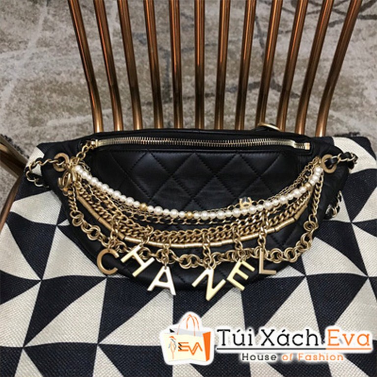 Túi Xách Chanel Waist Bag Siêu Cấp Màu Đen
