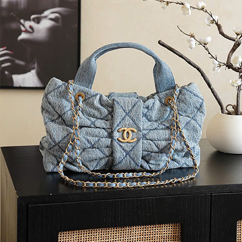 Túi xách Chanel Bow Denim Bag 5851 Siêu Cấp