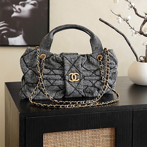 Túi xách Chanel Bow Denim / Lambskin Bag 5851 Siêu Cấp