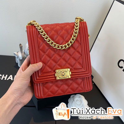 Túi Xách Chanel Boy Handbag Siêu Cấp Màu Đỏ AS0130