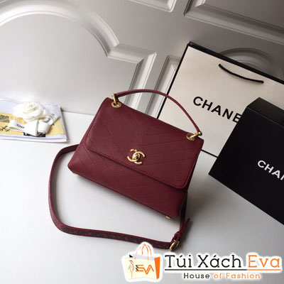Túi Xách Chanel Chane Handle Siêu Cấp Màu Đỏ Đô
