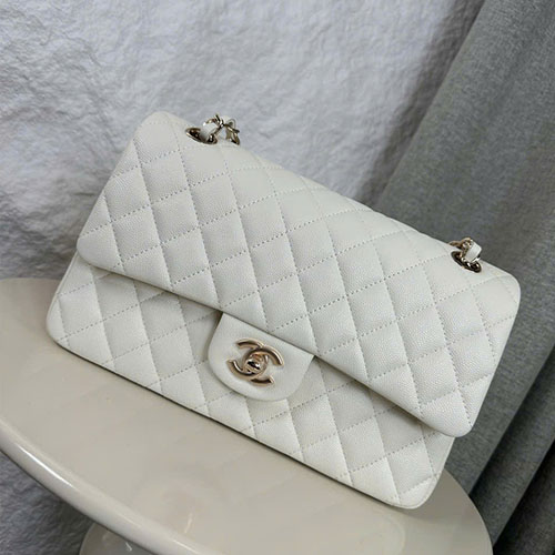 Túi Xách Chanel Classic Flap 1112 Màu Trắng Siêu Cấp Size 25.5cm