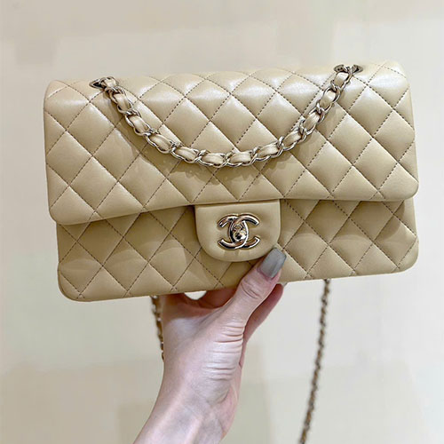 Túi Xách Chanel Classic Flap Bag Like Auth Màu Xanh Nhạt 2024
