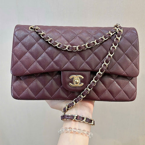 Túi xách Chanel Classic Flap Trung Like Auth Da Caviar