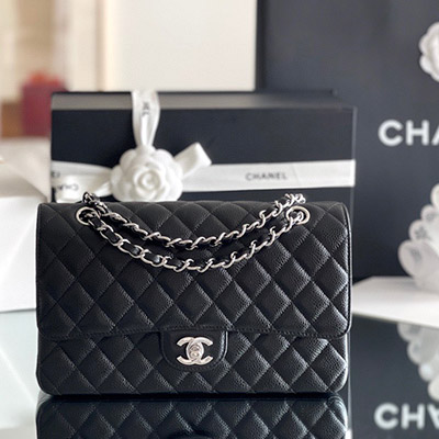 Túi Xách Chanel Classic Flap Vip Khóa Bạc Size 25cm