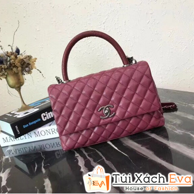 Túi Xách Chanel Coco Handle Siêu Cấp Màu Đỏ Đô