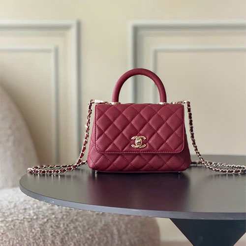 Túi xách Chanel Coco Handle Small 26C – Siêu cấp - màu đỏ