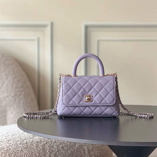 Túi xách Chanel Coco Handle Small 26C – Siêu cấp - màu tím