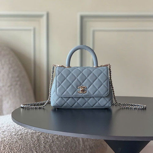 Túi xách Chanel Coco Handle Small 26C – Siêu cấp - xanh dương