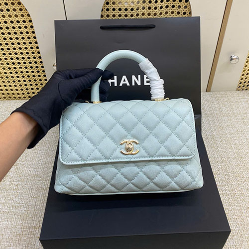 Túi Xách Chanel Coco Xanh Lam Siêu Vip Size 23 cm
