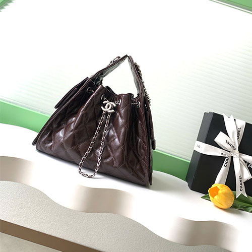 Túi xách Chanel Hobo Bucket Chain da bò – AS5293 – VIP - màu nâu