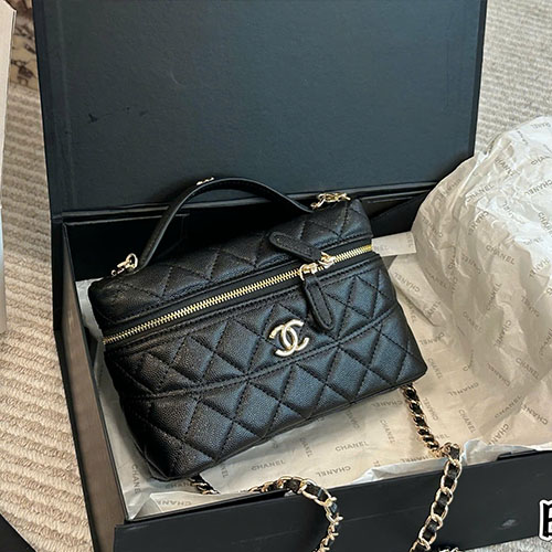 Túi Xách Chanel IP 25C 0605 Màu Đen Full Box Size 19 cm