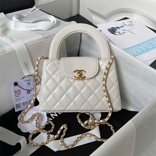Túi Xách Chanel Kelly 19 AS4416 Màu Trắng Siêu Vip Size 19cm