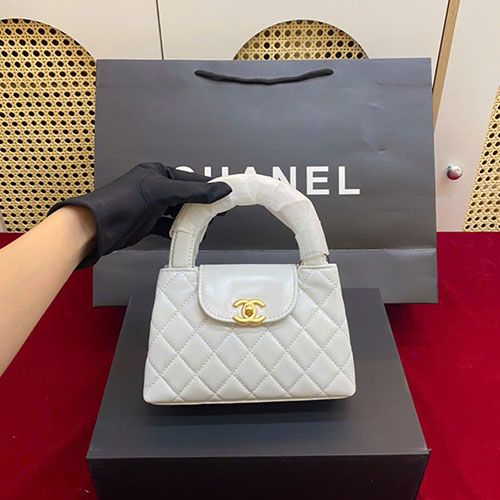 Túi Xách Chanel Kelly Màu Trắng Siêu Vip Size 19cm