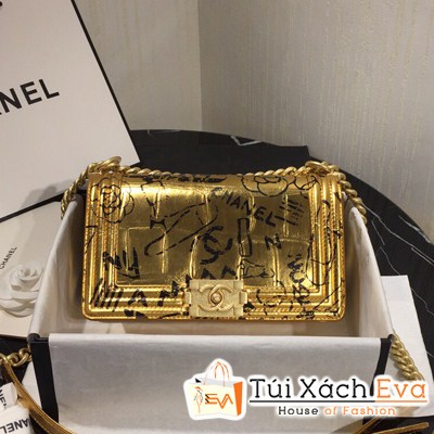 Túi Xách Chanel Leboy Siêu Cấp Màu Vàng Đồng