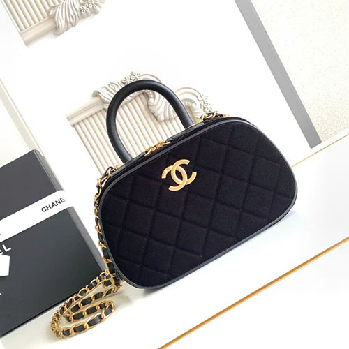 Túi Xách Chanel Maxi Bowling Bag 25A AS5572 Màu Đen Siêu Cấp Size 20cm