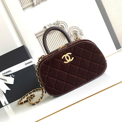 Túi Xách Chanel Maxi Bowling Bag 25A AS5572 Màu Đỏ Siêu Cấp Size 20cm