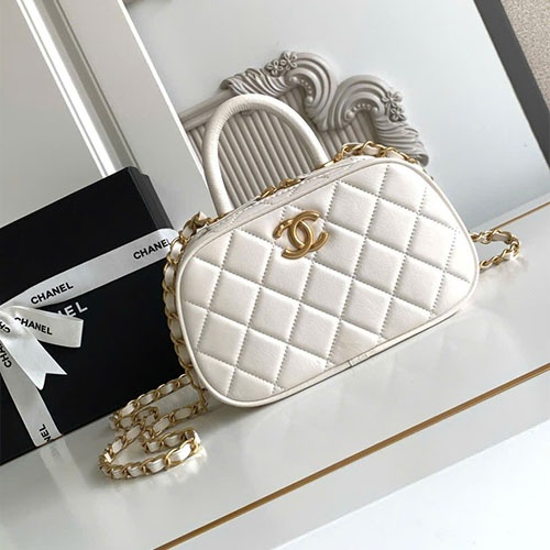 Túi Xách Chanel Maxi Bowling Bag 25A AS5572 Màu Trắng Siêu Cấp Size 20cm