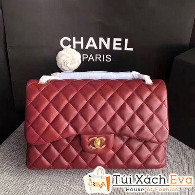 Túi Xách Chanel Maxi Siêu Cấp Ô Trám Màu Đỏ Đô