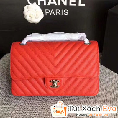 Túi Xách Chanel Maxi Siêu Cấp Vân V Màu Đỏ
