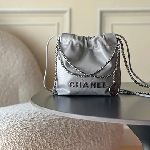 Túi xách Chanel Mini 22 phiên bản mới 25 siêu cấp - màu xám
