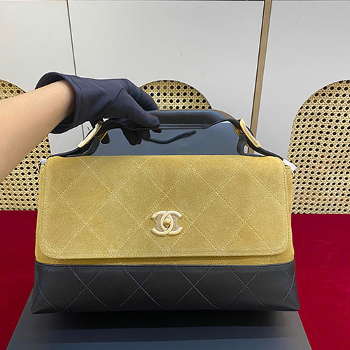 Túi Xách Chanel Nắp Gập Da Lộn Vip Size 33cm