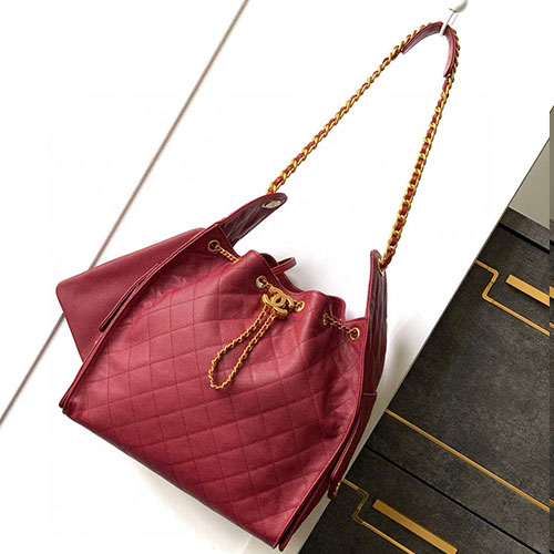 Túi xách Chanel OHANEL 25S Màu Đỏ Rượu Siêu Cấp Size 40 cm