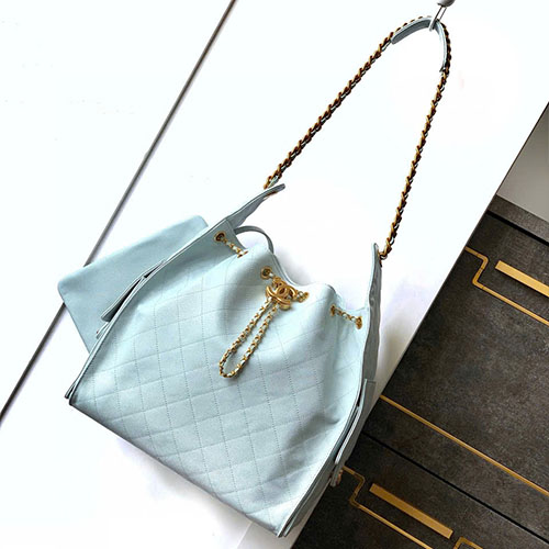 Túi xách Chanel OHANEL 25S Màu Xanh Nhạt Siêu Cấp Size 40 cm