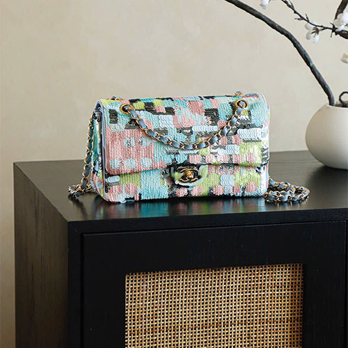 Túi xách Chanel siêu cấp CF Sequin Đính Đá Limited 25SS