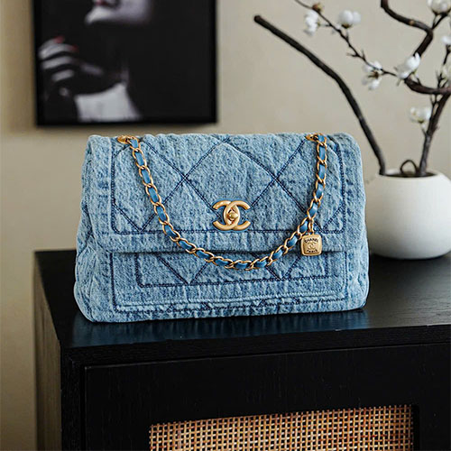 Túi xách Chanel siêu cấp Denim Chain Bag 25K