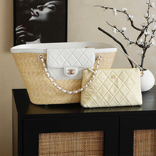 Túi xách Chanel siêu vip 26C giỏ đan túi mẹ túi con size lớn