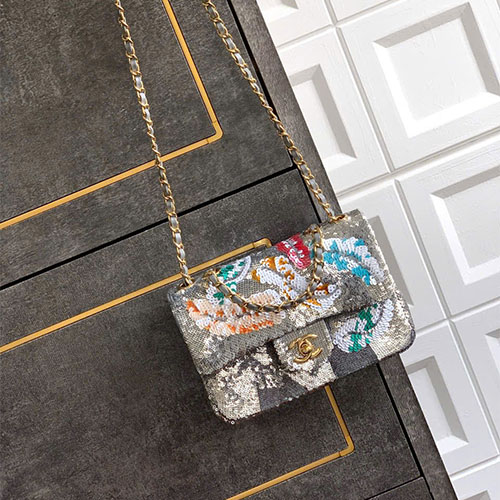 Túi xách Chanel siêu vip – Phiên bản sequins cầu vồng bạc