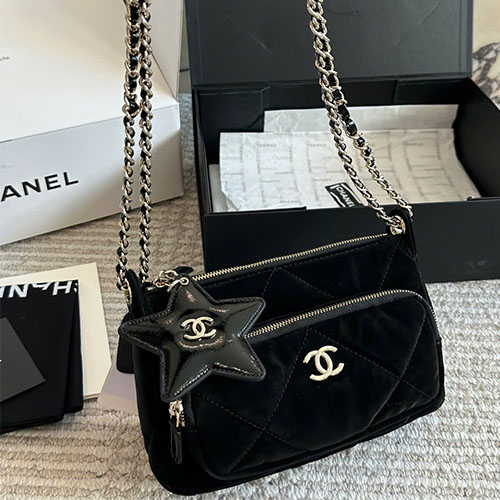 Túi xách Chanel super full box 25N Coco Neige – túi máy ảnh ngôi sao