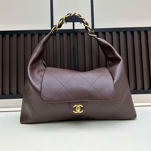 Túi Xách Chanel Super Hobo Maxi 25K - nâu nhạt