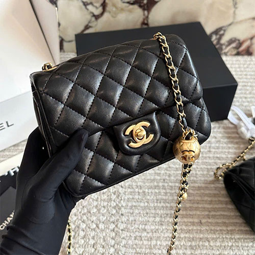 Túi xách Chanel Super Kim Cầu CF17 Màu Đen