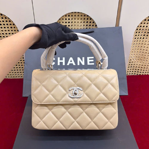 Túi Xách Chanel Trendy CC Flap Bag Màu Be Siêu Cấp Size 25cm