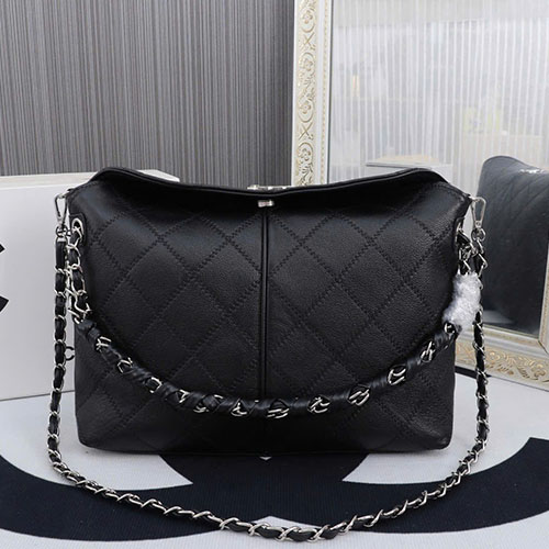 Túi Xách Chanel Trung Cổ Black Silver Tote Super Size 31cm