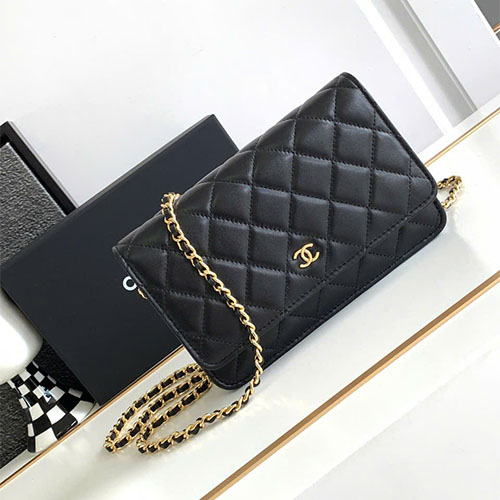 Túi xách Chanel WOC siêu cấp da cừu khóa kim loại