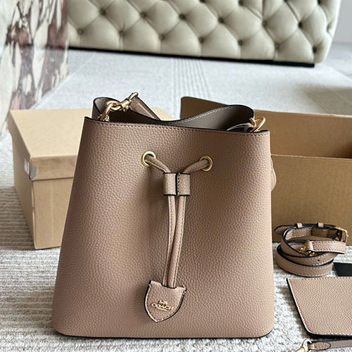 Túi Xách Coach Bucket Màu Nâu Full Box Size 25 cm