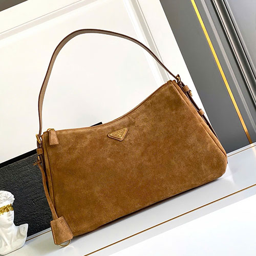 Túi Xách Da Lộn Prada Aimee Hobo 1BC228 Siêu Cấp Size 39cm