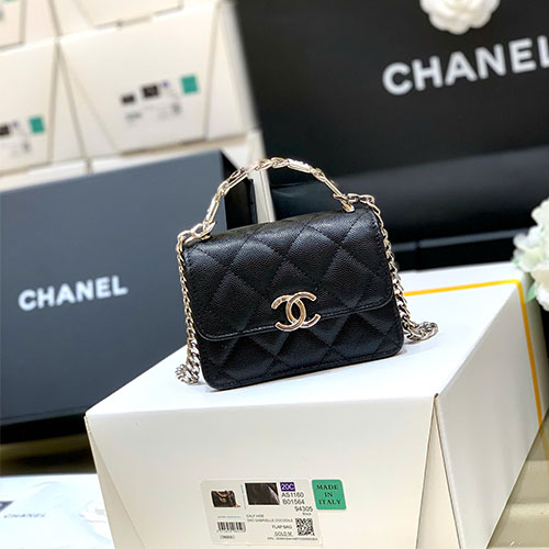 Túi xách Đeo Chéo Mini Chanel 2022 CC Enamel Handle Mini Bag
